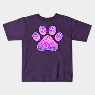 Geometric Paw Print Graphic Kids T-Shirt